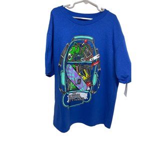 New GWP Sport Boys XL 14 16 Short Sleeve Tshirt tee Graphic Blue My School Suppl